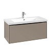 Картинка анонса товара «тумба под раковину villeroy &amp; boch subway 3.0 с подсветкой taupe / taupe c569l1vm»