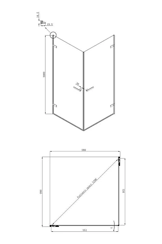 Душевой уголок Ambassador Abner 10011106 (1000x1000x2000) Душевой уголок Ambassador Abner 10011106 (1000x1000x2000)