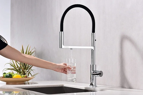 Смеситель для кухни Paulmark Tornado хром To213402-CR Смеситель для кухни Paulmark Tornado хром To213402-CR