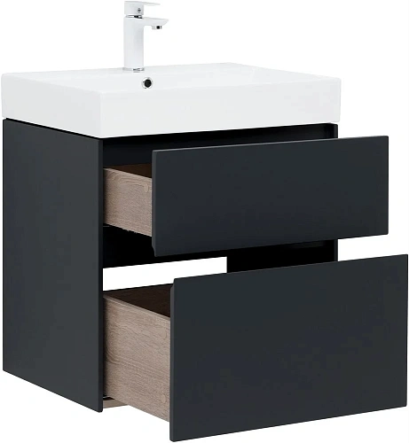 Тумба под раковину Aquanet Бруклин 60 антрацит матовый 00310140 Тумба под раковину Aquanet Бруклин 60 антрацит матовый 00310140