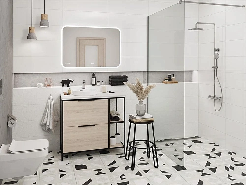 Плитка керамическая Cersanit Glory белый рельеф 25x75 GOU052 Плитка керамическая Cersanit Glory белый рельеф 25x75 GOU052