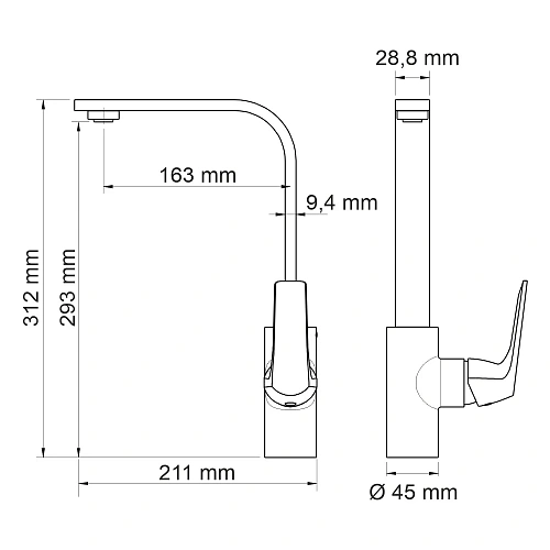 Смеситель для кухни WasserKRAFT Neime 1907 хром Смеситель для кухни WasserKRAFT Neime 1907 хром