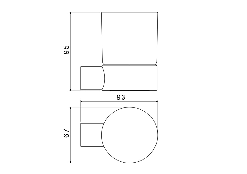 Стакан Aquatek ЛИРА AQ4404MB черный матовый Стакан Aquatek ЛИРА AQ4404MB черный матовый