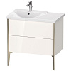 Картинка анонса товара «тумба под раковину duravit xviu xv44940b122 напольная 80 см белая глянцевый»