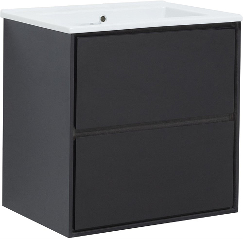 Тумба под раковину Aquanet Милан 65 черный глянец 00306379 Тумба под раковину Aquanet Милан 65 черный глянец 00306379