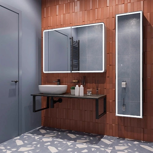 Комплект мебели DIWO Элиста 120 чёрный мрамор, с раковиной Moduo 50 Square (комплект, гарнитур) 5559 555918 Комплект мебели DIWO Элиста 120 чёрный мрамор, с раковиной Moduo 50 Square (комплект, гарнитур) 5559 555918