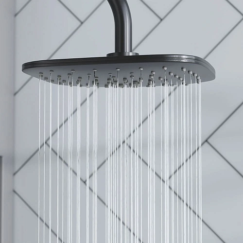 Душевая система Damixa Eclipse 931000300 верхний душ 220мм, штанга 1010 мм, черный Душевая система Damixa Eclipse 931000300 верхний душ 220мм, штанга 1010 мм, черный