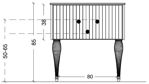 Тумба под раковину Armadi Art Canale 80 843-080-BCR черная + хром Тумба под раковину Armadi Art Canale 80 843-080-BCR черная + хром