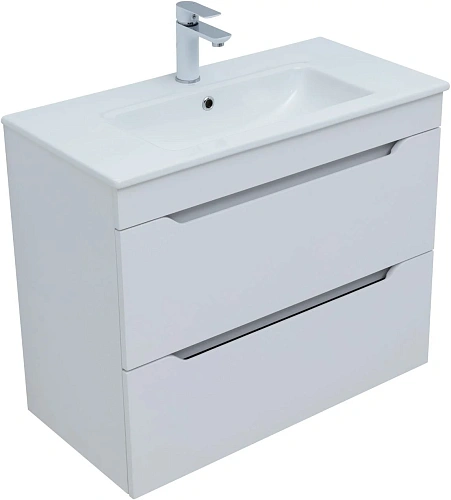 Тумба под раковину Aquanet Практика 80 белый матовый 00330459 напольная/подвесная Тумба под раковину Aquanet Практика 80 белый матовый 00330459 напольная/подвесная