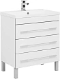 Тумба с раковиной Aquanet Верона 75 белый (напольная 3 ящика) 00287671 Тумба с раковиной Aquanet Верона 75 белый (напольная 3 ящика) 00287671