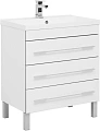 Тумба с раковиной Aquanet Верона 75 белый (напольная 3 ящика) 00287671 Тумба с раковиной Aquanet Верона 75 белый (напольная 3 ящика) 00287671