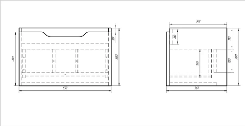 Тумба под раковину DREJA TINY, 60 см, подвесная, 1 ящик, белый глянец 99.0902 Тумба под раковину DREJA TINY, 60 см, подвесная, 1 ящик, белый глянец 99.0902