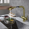 Смеситель для кухни Timo Saona 2346/17FL с подключением фильтра и выдвижной лейкой золото матовое Смеситель для кухни Timo Saona 2346/17FL с подключением фильтра и выдвижной лейкой золото матовое