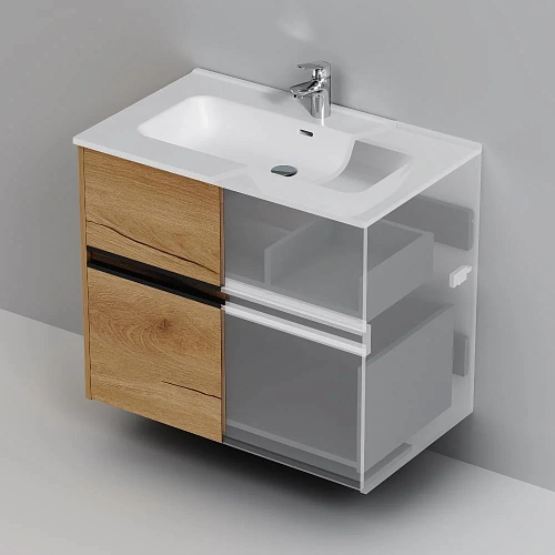 Тумба под раковину AM.PM Sense M7BFUX0802OF универсальная, 80 см, светлое дерево Тумба под раковину AM.PM Sense M7BFUX0802OF универсальная, 80 см, светлое дерево