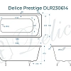 Ванна чугунная Delice Prestige 160х70 DLR230614 Ванна чугунная Delice Prestige 160х70 DLR230614