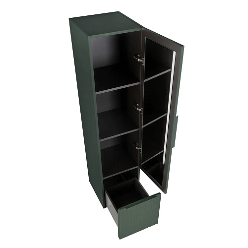 Шкаф-пенал CEZARES PREMIUM 55510 Plisse Verde opaco подвесной, реверсивный Шкаф-пенал CEZARES PREMIUM 55510 Plisse Verde opaco подвесной, реверсивный