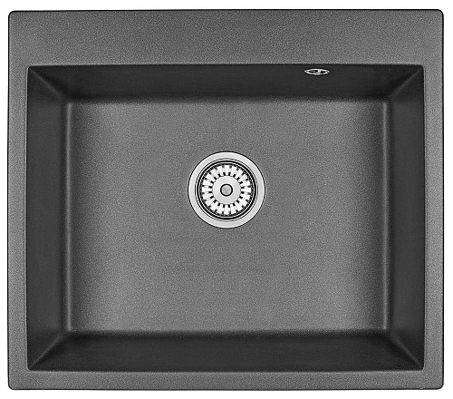 Кухонная мойка Granula 6001, ЧЁРНЫЙ, кварц 600х520 Кухонная мойка Granula 6001, ЧЁРНЫЙ, кварц 600х520