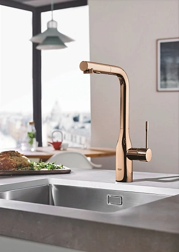 Смеситель для кухни GROHE Essence New, L-излив, тёплый закат глянец (30270DA0) Смеситель для кухни GROHE Essence New, L-излив, тёплый закат глянец (30270DA0)