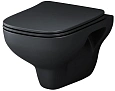 Унитаз подвесной AM.PM X-Joy S C85A1700MBSC безободковый, с сиденьем микролифт, черный матовый Унитаз подвесной AM.PM X-Joy S C85A1700MBSC безободковый, с сиденьем микролифт, черный матовый