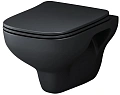 Унитаз подвесной AM.PM X-Joy S C85A1700MBSC безободковый, с сиденьем микролифт, черный матовый Унитаз подвесной AM.PM X-Joy S C85A1700MBSC безободковый, с сиденьем микролифт, черный матовый