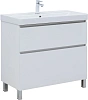 Тумба с раковиной Aquanet Вега 90 00345378 напольная белый глянец