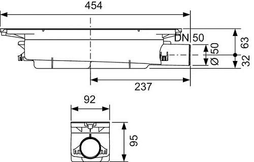Сифон TECEdrainprofile «стандартный» DN 50, боковой слив 673002 Сифон TECEdrainprofile «стандартный» DN 50, боковой слив 673002