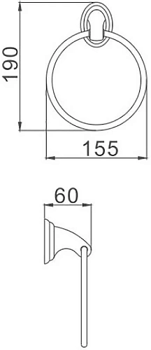 Полотенцедержатель Haiba HB1504 Полотенцедержатель Haiba HB1504
