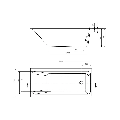 Акриловая ванна Cersanit CREA 160 (P-WP-CREA*160NL) Акриловая ванна Cersanit CREA 160 (P-WP-CREA*160NL)