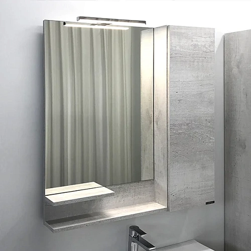 Зеркальный шкаф Comforty Верона-75 дуб 00004137100 белый Зеркальный шкаф Comforty Верона-75 дуб 00004137100 белый