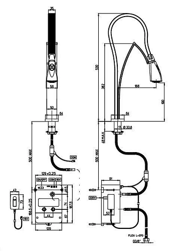 Смеситель для кухни Paini Hybrid HKPW557YOSIK сенсорный Смеситель для кухни Paini Hybrid HKPW557YOSIK сенсорный