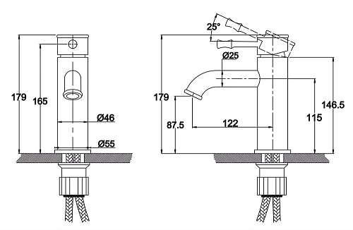 Смеситель для раковины Kaiser Milos 51011-1 бронза Смеситель для раковины Kaiser Milos 51011-1 бронза