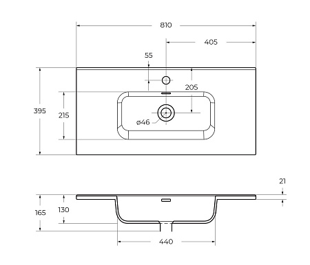 Раковина BelBagno BB800/390ETL 810x390 Раковина BelBagno BB800/390ETL 810x390