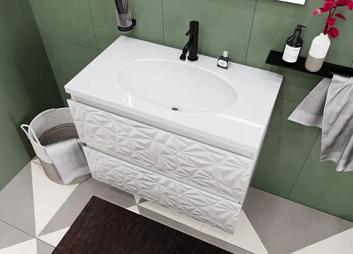 Тумба с раковиной Эстет Vegas Iceberg 116 ФР-00018150 1000х450 подвесная 2 ящика Тумба с раковиной Эстет Vegas Iceberg 116 ФР-00018150 1000х450 подвесная 2 ящика