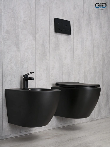 Унитаз подвесной Gid Bm2198 62226Y черный матовый 49x36x35.5 с крышкой микролифт Унитаз подвесной Gid Bm2198 62226Y черный матовый 49x36x35.5 с крышкой микролифт
