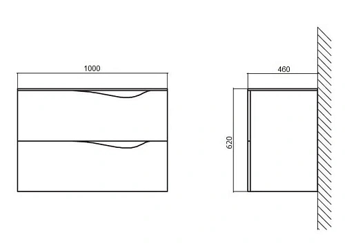 Тумба под раковину BelBagno BB1000JH1C/BL-BB13100L 460x1000 мм Тумба под раковину BelBagno BB1000JH1C/BL-BB13100L 460x1000 мм