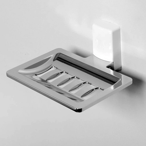 Мыльница WasserKRAFT Leine K-5069WHITE белый/хром Мыльница WasserKRAFT Leine K-5069WHITE белый/хром