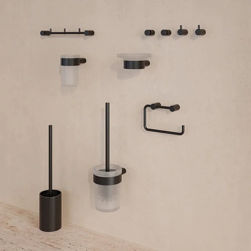 Ершик для унитаза IDDIS Petite PETBLSGi47 нержавеющая сталь, черный матовый Ершик для унитаза IDDIS Petite PETBLSGi47 нержавеющая сталь, черный матовый