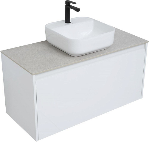 Тумба под раковину Aquanet Nova Lite 100 белый (1 ящик) 00242580 Тумба под раковину Aquanet Nova Lite 100 белый (1 ящик) 00242580