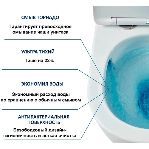 Унитаз напольный Ceruttispa VETTORE Tornado CT10816 безободковый, сиденье микролифт Унитаз напольный Ceruttispa VETTORE Tornado CT10816 безободковый, сиденье микролифт