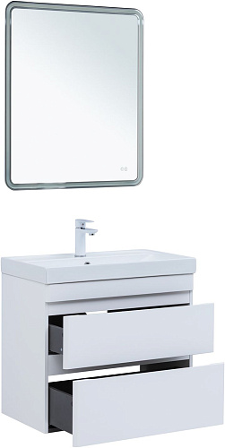 Тумба под раковину Aquanet Слим 70 00346048 белый сатин Тумба под раковину Aquanet Слим 70 00346048 белый сатин