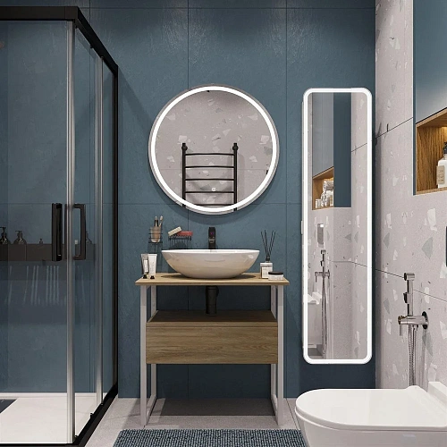 Комплект мебели DIWO Элиста 80 светлое дерево с раковиной Moduo 55 Leaf 568036 Комплект мебели DIWO Элиста 80 светлое дерево с раковиной Moduo 55 Leaf 568036