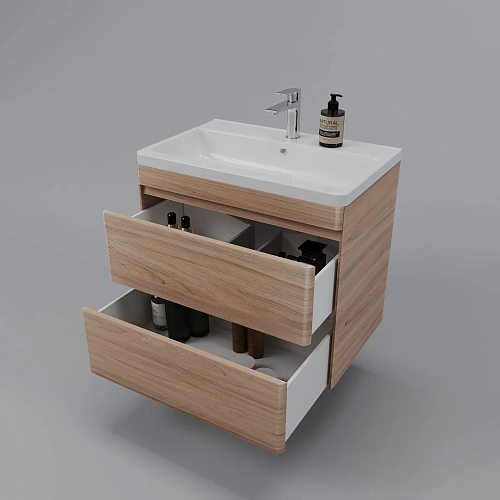 Тумба под раковину Style Line Атлантика 70, Люкс ясень перламутр, PLUS подвесная СС-00002341 Тумба под раковину Style Line Атлантика 70, Люкс ясень перламутр, PLUS подвесная СС-00002341