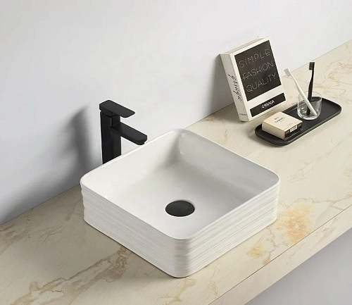 Раковина CeramaLux W1531A накладная, белый Раковина CeramaLux W1531A накладная, белый