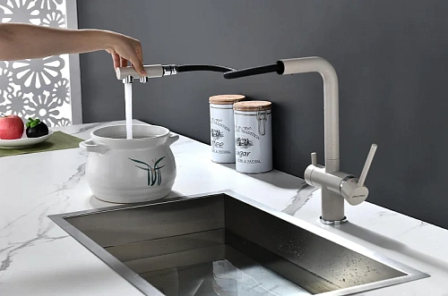 Смеситель для кухни Paulmark SERPENTINE бежевый Se213222-BE Смеситель для кухни Paulmark SERPENTINE бежевый Se213222-BE