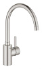 Картинка анонса товара «смеситель для кухни grohe eurosmart cosmopolitan, высокий излив, суперсталь (32843dc2)»
