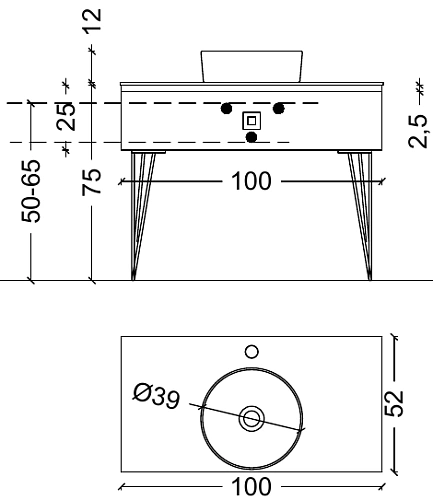 Тумба под раковину Boheme Lucido 100 см глянцевый черный 770-100-GB Тумба под раковину Boheme Lucido 100 см глянцевый черный 770-100-GB