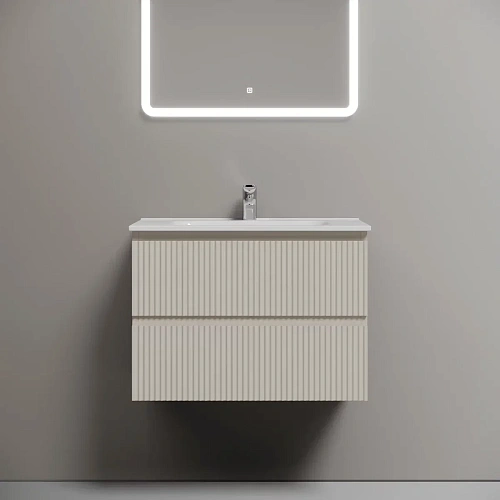 Тумба под раковину Sancos Snob R SNR70CE 690х445х500 Beige Soft, подвесная Тумба под раковину Sancos Snob R SNR70CE 690х445х500 Beige Soft, подвесная