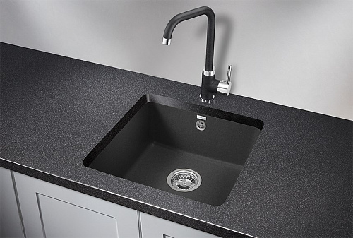 Кухонная мойка Granula 3801, ЧЁРНЫЙ, кварц 435х455 Кухонная мойка Granula 3801, ЧЁРНЫЙ, кварц 435х455
