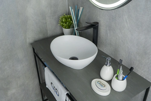 Раковина Gid N900 51164 накладная белый матовый 41x34x15 Раковина Gid N900 51164 накладная белый матовый 41x34x15