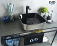 Раковина Gid D1303h020 53311 накладная черная / хром 38,5x38,5x13,5 Раковина Gid D1303h020 53311 накладная черная / хром 38,5x38,5x13,5